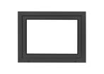 PVC kiep b80xh60 cm Antraciet, Gevelraam of Ruit, Minder dan 80 cm, 80 tot 120 cm, Nieuw
