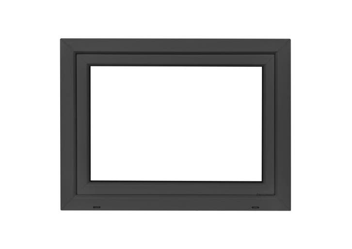 PVC kiep b80xh60 cm Antraciet, Doe-het-zelf en Bouw, Glas en Ramen, Dubbelglas, Nieuw, Gevelraam of Ruit, Minder dan 80 cm, 80 tot 120 cm