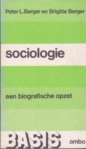 Sociologie - Berger, Livres, Verzenden