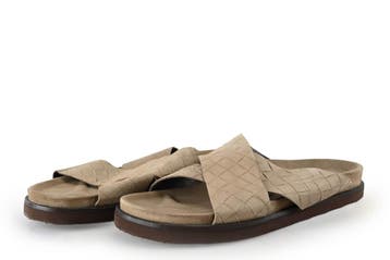 Stefano Lauran Slippers in maat 42 Beige, Kleding | Heren, Slippers, Overige kleuren, Zo goed als nieuw, Stefano Lauran