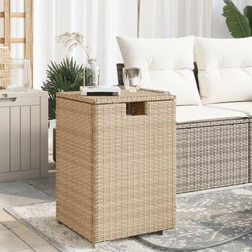 vidaXL Afdekkast voor propaangasfles 40x40x60 cm Poly Rattan, Verzenden