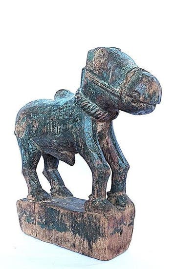 Houten nandi stier uit het Hindoeïsme, India, 1880-1920 -, Antiek en Kunst, Kunst | Niet-Westerse kunst