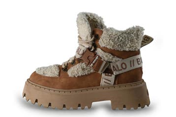 Buffalo Veterboots in maat 41 Beige, Kleding | Dames, Verzenden, Beige, Overige typen, Zo goed als nieuw