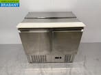 RVS Saladette Koelwerkbank 2 deuren 90 cm 230V Horeca, Ophalen of Verzenden