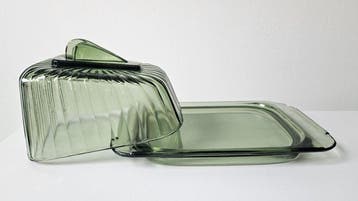 Royal Leerdam - Boterschotel - Kaasstolp - Art Deco - 1939,