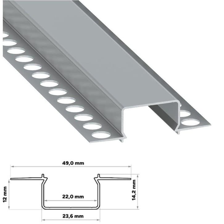 Pleister LED Profiel 2 Meter | Tot 20mm LED Strip, Bricolage & Construction, Éclairage de chantier, Envoi