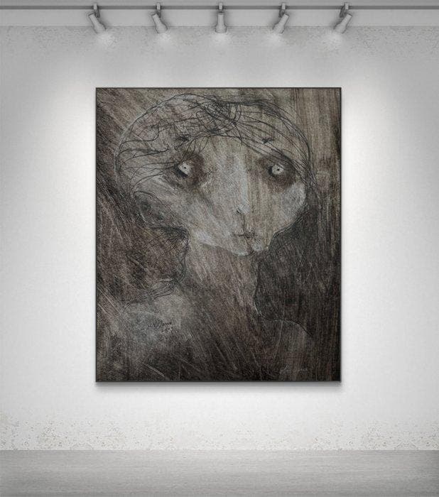 Robert Detheux (1932-2010) - Portrait surréaliste - 2009, Antiquités & Art, Art | Objets design