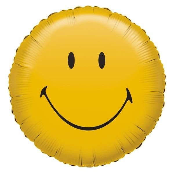 Gele Helium Ballon Smiley Leeg 43cm, Hobby en Vrije tijd, Feestartikelen, Nieuw, Verzenden