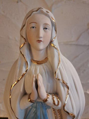 Beeld, Ste Marie de Lourdes - 46 cm - Biscuit porselein -