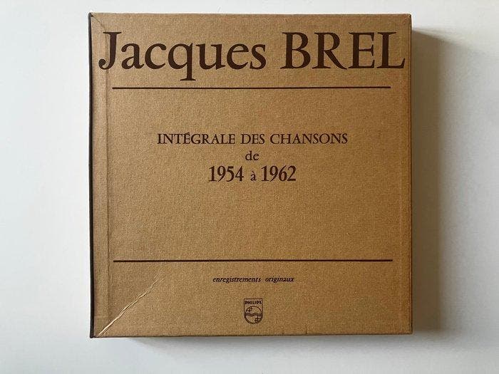 Jacques Brel - 2 box sets - Intégrale Des Chansons de 1954 à, Cd's en Dvd's, Vinyl Singles