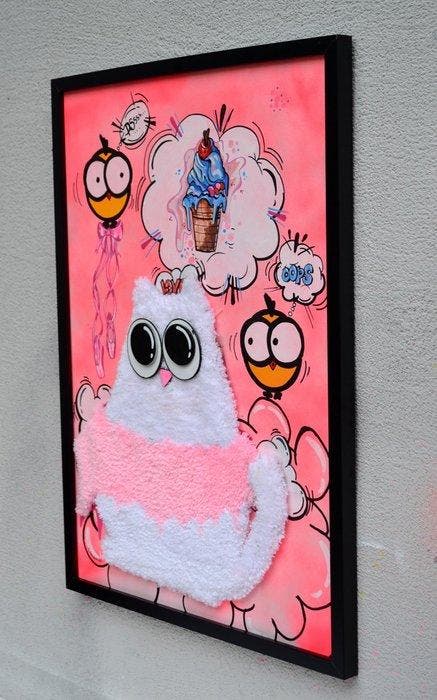 Patrycja Mroczkowska - Big Fat Big Fat Shaggy Cat Wants to, Antiquités & Art, Art | Objets design