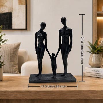 sculptuur, Abstract Parent & Child Family Statue. - 24.5 cm