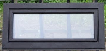 pvc raam , chassis , venter 118 x 55 wit / zwart ral 9005, Ophalen of Verzenden, Raamkozijn