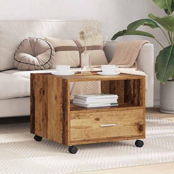 vidaXL Salontafel Oud Hout 55 x 55 x 45cm Bewerkt hout, Verzenden, Nieuw