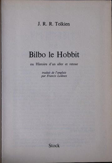 J.R.R. Tolkien - Bilbo le Hobbit - 1969