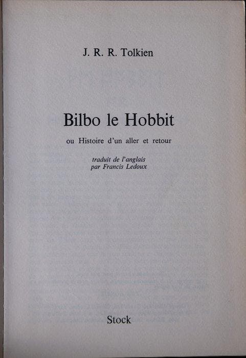J.R.R. Tolkien - Bilbo le Hobbit - 1969, Antiek en Kunst, Antiek | Boeken en Manuscripten