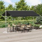 vidaXL Vrijstaande luifel 4 × 3 m Polyester Antracietkleurig, Verzenden, Nieuw