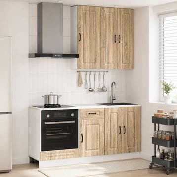 vidaXL Keukenblok KALMAR 5 st Sonoma Eiken Bewerkt hout, Verzenden