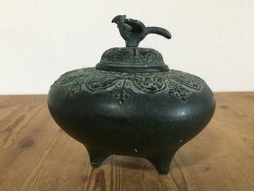 Japanese - Antique Japanese Gilt Bronze/Iron Tripod Incense