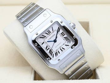 Cartier Santos Ref. 2823 Year 2009 (Box & Papers), Handtassen en Accessoires, Horloges | Heren, Overige merken, Polshorloge, Ophalen of Verzenden