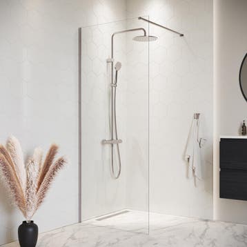 Douchewand Florida 80 x 200 cm Chroom – Inloopdouche 8 mm, Verzenden, Nieuw