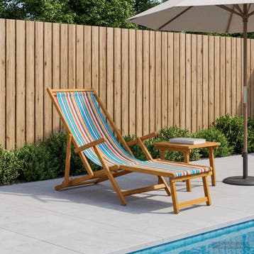 vidaXL Opvouwbare zonnebed 3 Positie Massief Eucalyptus Hout, Verzenden, Nieuw