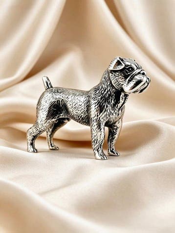Figuur - Perro en plata - .915 zilver, Antiek en Kunst