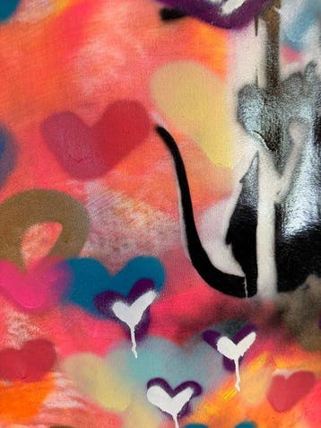 FreeSpeech (XX) - ONE LOVE - XL - Banksy Street Art
