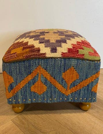 Kelim Poef(Ongebruikt/Nieuw) - Kelim - 34 cm - 34 cm, Nieuw
