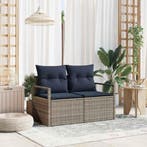 vidaXL Tuin Sofa met kussen 120 x 62 x 69 cm poly rattan, Verzenden
