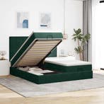 vidaXL Ottoman bed met matrassen 180x200cm fluweel, Verzenden, Nieuw