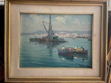 Leon Giuseppe Buono (1887-1975) - Nel Porto, Antiek en Kunst