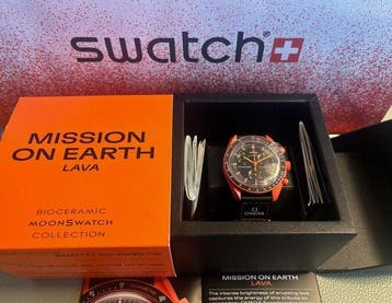 Omega x Swatch - MoonSwatch. Mission on Earth. Lava - Sans, Bijoux, Sacs & Beauté, Montres | Hommes