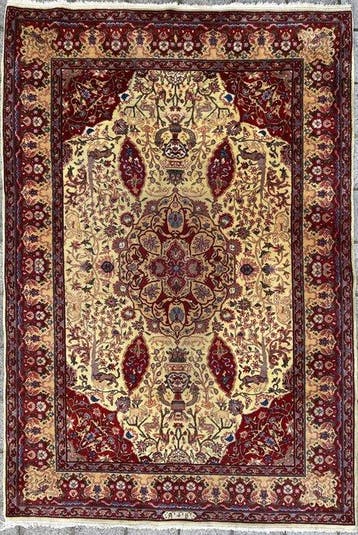 Vintage kerman - GEREINIGD - handgeknoopt - wol -, Nieuw