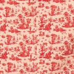 BA073 - Toile de Jouy Gobelin Rosso – tissu lourd pour
