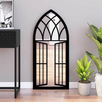 vidaXL Spiegel 100x45 cm ijzer zwart, Huis en Inrichting, Verzenden, Nieuw