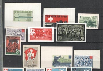 Zwitserland 1940/1945 - Ongetande uitgiften Soldaten zegels, Gestempeld