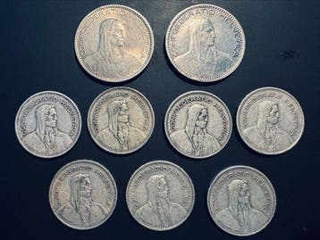 Zwitserland. 5 Francs 9x 1923/1939 (Zonder minimumprijs), Postzegels en Munten