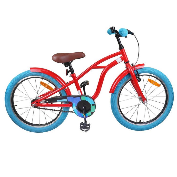 vidaXL Kinderfiets 22 Inch voor 7-12 jaar oud Rood, Vélos & Vélomoteurs, Vélos | Vélos de course, Envoi