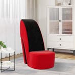 vidaXL Hakstoel fluweel rood, Huis en Inrichting, Verzenden, Nieuw