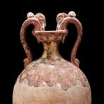 Oud-Chinees Keramiek Grote vaas met drakenvormige hengsels -