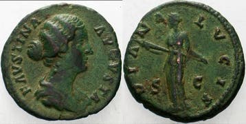 As 161/176 Rom Kaiserzeit Faustina Minor, 161-176 (gemahl..., Postzegels en Munten, Munten en Bankbiljetten | Verzamelingen, Verzenden