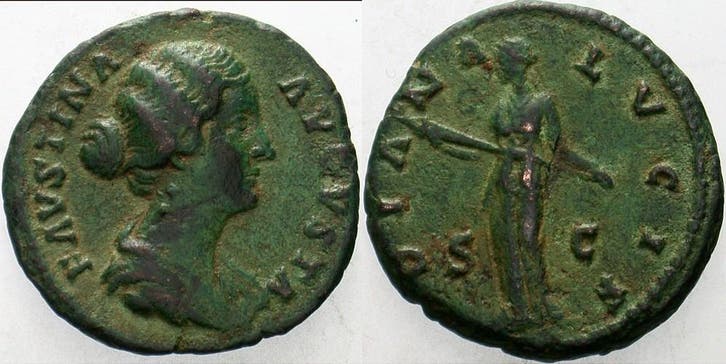 As 161/176 Rom Kaiserzeit Faustina Minor, 161-176 (gemahl..., Postzegels en Munten, Munten en Bankbiljetten | Verzamelingen, Verzenden
