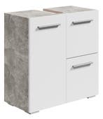 Wastafelkast Mars 60 x 30 x 60 cm Beton wit Badkamerkast, Verzenden, Nieuw