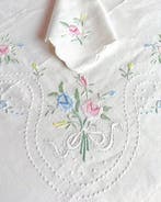 Nappe (13) - 260 cm - 170 cm - VINTAGE BRODÉ À LA MAIN