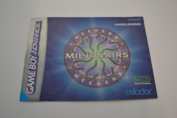Weekend Miljonairs (GBA HOL MANUAL), Games en Spelcomputers, Spelcomputers | Nintendo Consoles | Accessoires
