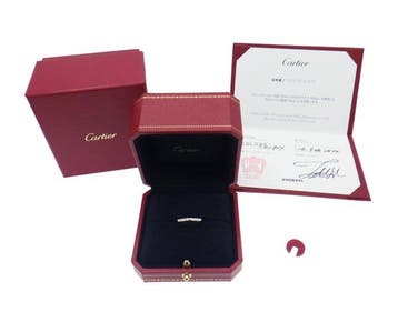 Cartier - Ring - Ballerina Wedding band Ring 3 Diamond Pt950, Handtassen en Accessoires, Ringen, Nieuw
