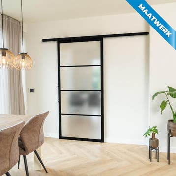 Stalen Schuifdeur met koofsysteem 4 Vlaks Maatwerk Kathedraa, Doe-het-zelf en Bouw, Raamkozijnen en Schuifdeuren, Nieuw, Metaal