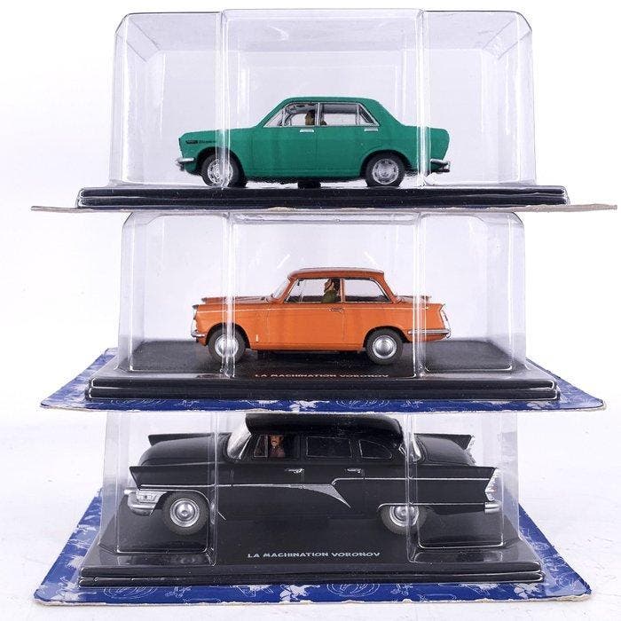 Hachette, Blake & Mortimer 1:43 - Modelauto - 3 official, Hobby en Vrije tijd, Modelauto's | 1:5 tot 1:12