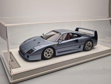 GL Model 1:18 - Modelauto - Ferrari F40 - 1987 - Blauwgrijs, Nieuw